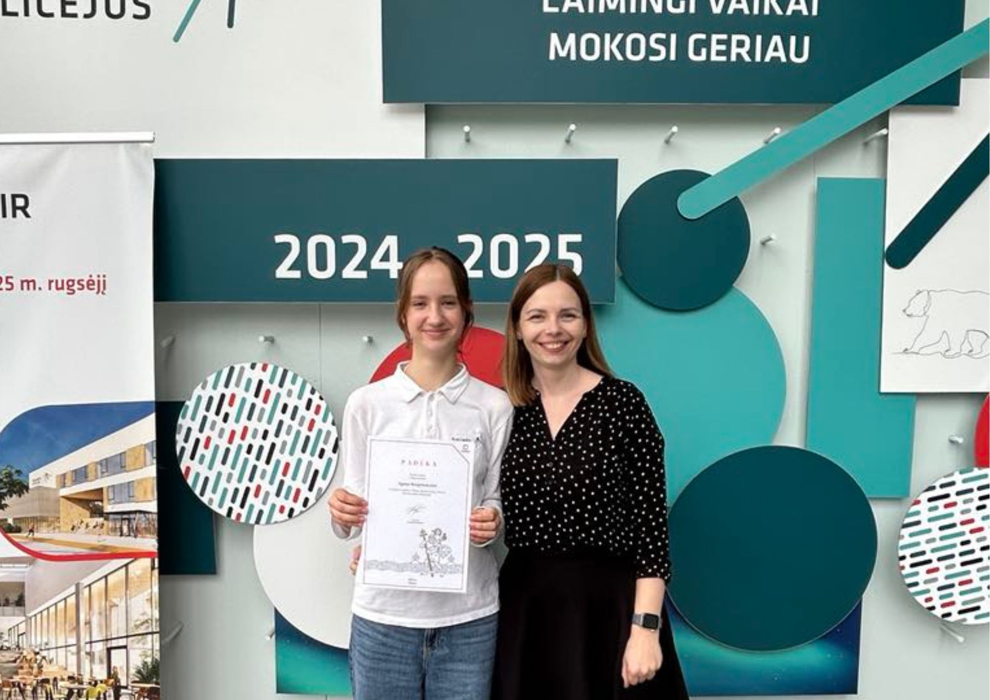 Sėkmė olimpiadoje: Šiaurės licėjaus mokinė pelnė pagyrimo raštą