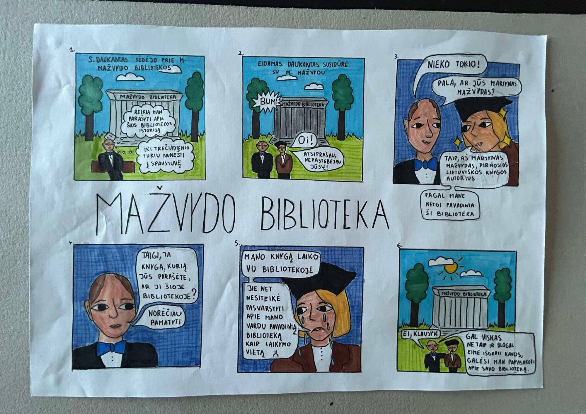 Komiksai, istorija ir kūryba: kai praeitis atgyja mokinių piešiniuose