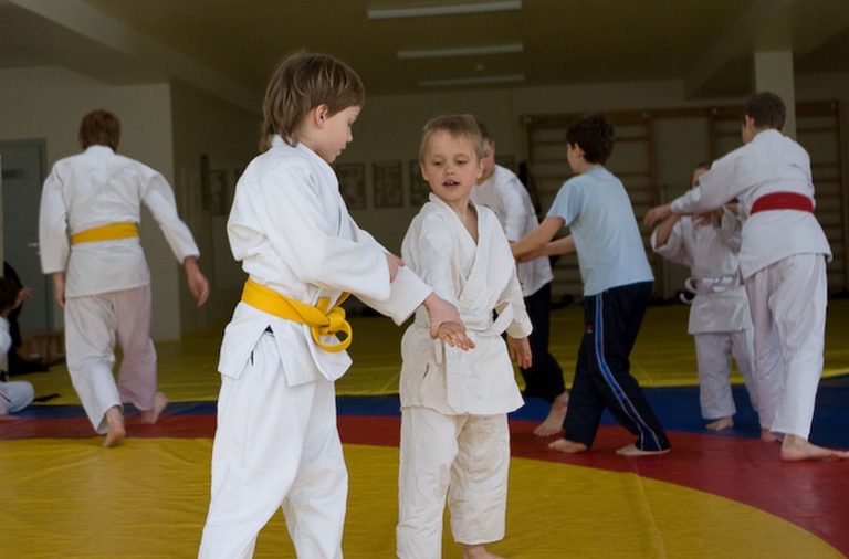 Aikido treniruotė ant tatamio