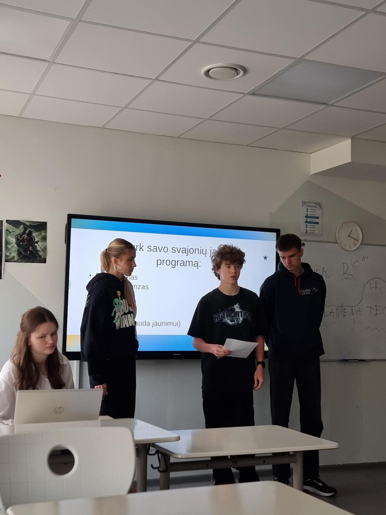 Mokiniai pristato ES jaunimo programas